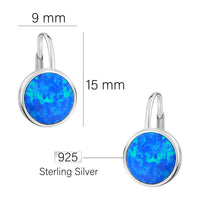 Maßenansicht von Opal Ohrhänger in 925 Silber von Sofia Milani - E1945