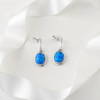 Ovaler Opal Ohrhänger in 925 Silber von Sofia Milani - E1951