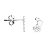 Haupt- und Seitenansicht von Kreis Ohrstecker in 925 Silber von Sofia Milani - E1957