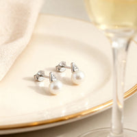 CloseUp von Perlen Ohrstecker in 925 Silber von Sofia Milani - E1964