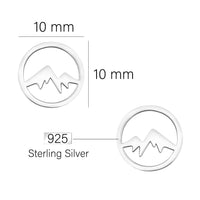 Maßenansicht von Berg Ohrstecker in 925 Silber von Sofia Milani - E1966