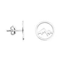 Haupt- und Seitenansicht von Berg Ohrstecker in 925 Silber von Sofia Milani - E1966