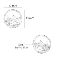 Maßenansicht von Berg Ohrstecker in 925 Silber von Sofia Milani - E1970