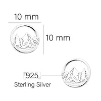 Maßenansicht von Berg Ohrstecker in 925 Silber von Sofia Milani - E1970