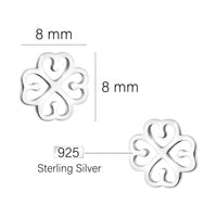 Maßenansicht von Blumen Ohrstecker in 925 Silber von Sofia Milani - E1993