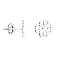 Haupt- und Seitenansicht von Blumen Ohrstecker in 925 Silber von Sofia Milani - E1993