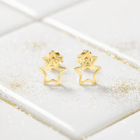 CloseUp von Stern Ohrstecker in 925 Silber von Sofia Milani - E2002