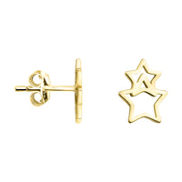 Haupt- und Seitenansicht von Stern Ohrstecker in 925 Silber von Sofia Milani - E2002