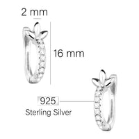 Maßenansicht von Creolen Creolen in 925 Silber von Sofia Milani - E2044
