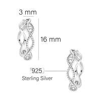 Maßenansicht von Creolen Creolen in 925 Silber von Sofia Milani - E2046