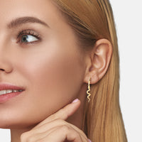 Modelansicht von Gemusterte Schlange Ohrhänger in 925 Silber von Sofia Milani - E2057