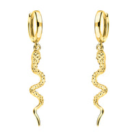 Haupt- und Seitenansicht von Gemusterte Schlange Ohrhänger in 925 Silber von Sofia Milani - E2057