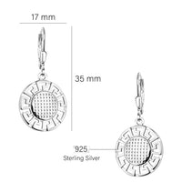 Maßenansicht von Ornamenten Ohrhänger in 925 Silber von Sofia Milani - E2068