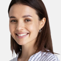 Modelansicht von Gedrehtes Herz Ohrhänger in 925 Silber von Sofia Milani - E2090