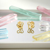 CloseUp Ansicht von Doppeltes Herz Ohrstecker in 925 Silber von Sofia Milani - E2111