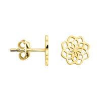 Haupt- und Seitenansicht von Blumen Ohrstecker in 925 Silber von Sofia Milani - E2117