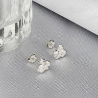 CloseUp Ansicht von Hasen Ohrstecker in 925 Silber von Sofia Milani - E2134