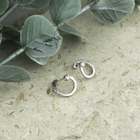 CloseUp Ansicht von Kreis Ohrstecker in 925 Silber von Sofia Milani - E2136