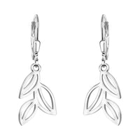 Haupt- und Seitenansicht von Blatt Ohrhänger in 925 Silber von Sofia Milani - E2160
