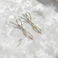 CloseUp Ansicht von Oval Ohrhänger in 925 Silber von Sofia Milani - E2164