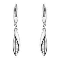 Haupt- und Seitenansicht von Oval Ohrhänger in 925 Silber von Sofia Milani - E2164