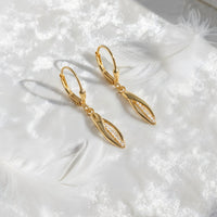 CloseUp Ansicht von Oval Ohrhänger in 925 Silber von Sofia Milani - E2165