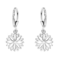 Haupt- und Seitenansicht von Blumen Ohrhänger in 925 Silber von Sofia Milani - E2166