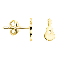 Haupt- und Seitenansicht von Gitarre Ohrstecker in 925 Silber von Sofia Milani - E2209