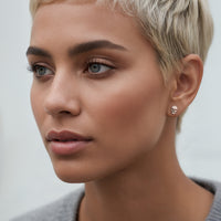 Modelansicht von Totenkopf Ohrstecker in 925 Silber von Sofia Milani - E2210