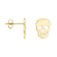 Haupt- und Seitenansicht von Totenkopf Ohrstecker in 925 Silber von Sofia Milani - E2211