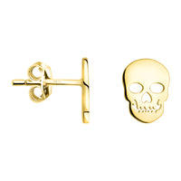 Haupt- und Seitenansicht von Totenkopf Ohrstecker in 925 Silber von Sofia Milani - E2211