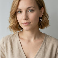 Modelansicht von Herz Ohrhänger in 925 Silber von Sofia Milani - E2246