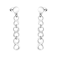 Haupt- und Seitenansicht von Kreis Unendlich Infinity Ohrhänger in 925 Silber von Sofia Milani - E2250