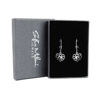 Boxansicht von Herz Blumen Ohrhänger in 925 Silber von Sofia Milani - E2270
