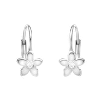 Haupt- und Seitenansicht von Blumen Ohrhänger in 925 Silber von Sofia Milani - E2288