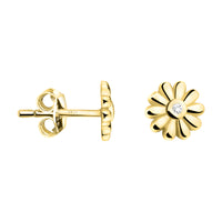 Haupt- und Seitenansicht von Blumen Ohrstecker in 925 Silber von Sofia Milani - E2307