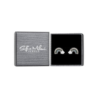 Boxansicht von Regenbogen Ohrstecker in 925 Silber von Sofia Milani - E2310