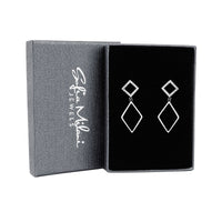 Boxansicht von Geometrie Ohrhänger in 925 Silber von Sofia Milani - E2350