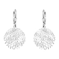 Haupt- und Seitenansicht von Schneeflocken Ohrhänger in 925 Silber von Sofia Milani - E2362
