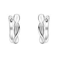 Haupt- und Seitenansicht von Gebogen Ohrstecker in 925 Silber von Sofia Milani - E2368
