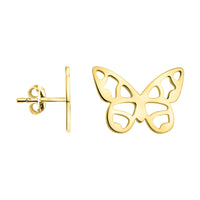 Haupt- und Seitenansicht von Schmetterling Ohrstecker in 925 Silber von Sofia Milani - E2371
