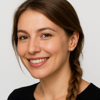 Modelansicht von Ginkgoblatt Ohrstecker in 925 Silber von Sofia Milani - E2376