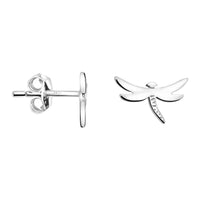 Haupt- und Seitenansicht von Libellen Ohrstecker in 925 Silber von Sofia Milani - E2388