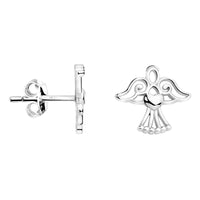 Haupt- und Seitenansicht von Engel Ohrstecker in 925 Silber von Sofia Milani - E2400