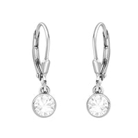 Schwarzer Zirkonia Ohrhänger in 925 Silber