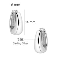 Maßenansicht von Creolen Creolen in 925 Silber von Sofia Milani - E2465