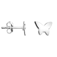 Haupt- und Seitenansicht von Schmetterling Ohrstecker in 925 Silber von Sofia Milani - E2467