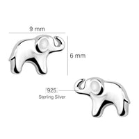 Maßenansicht von Elefant Ohrstecker in 925 Silber von Sofia Milani - E2491