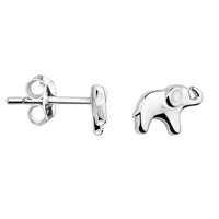 Haupt- und Seitenansicht von Elefant Ohrstecker in 925 Silber von Sofia Milani - E2491