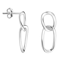 Haupt- und Seitenansicht von Geometrie Ohrhänger in 925 Silber von Sofia Milani - E2493